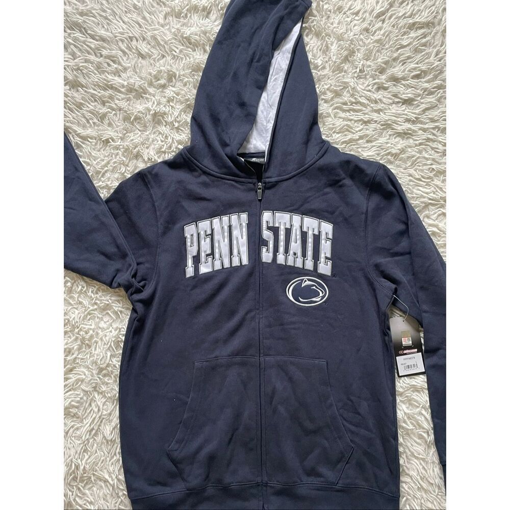 NWT Penn State Nittany Lions Colosseum Arch & Logo Full-Zip Hoodie - Navy Youth - Picture 3 of 6